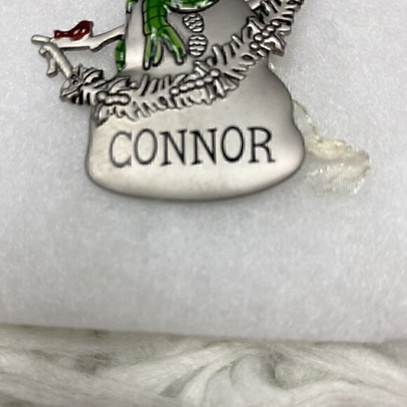 NEW Hallmark Metal Snowman Christmas Ornament Personalized Connor Silver Tone - Picture 3 of 4